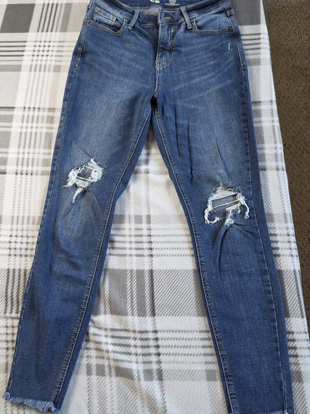 Old Navy Blue Ripped Skinny Jeans
